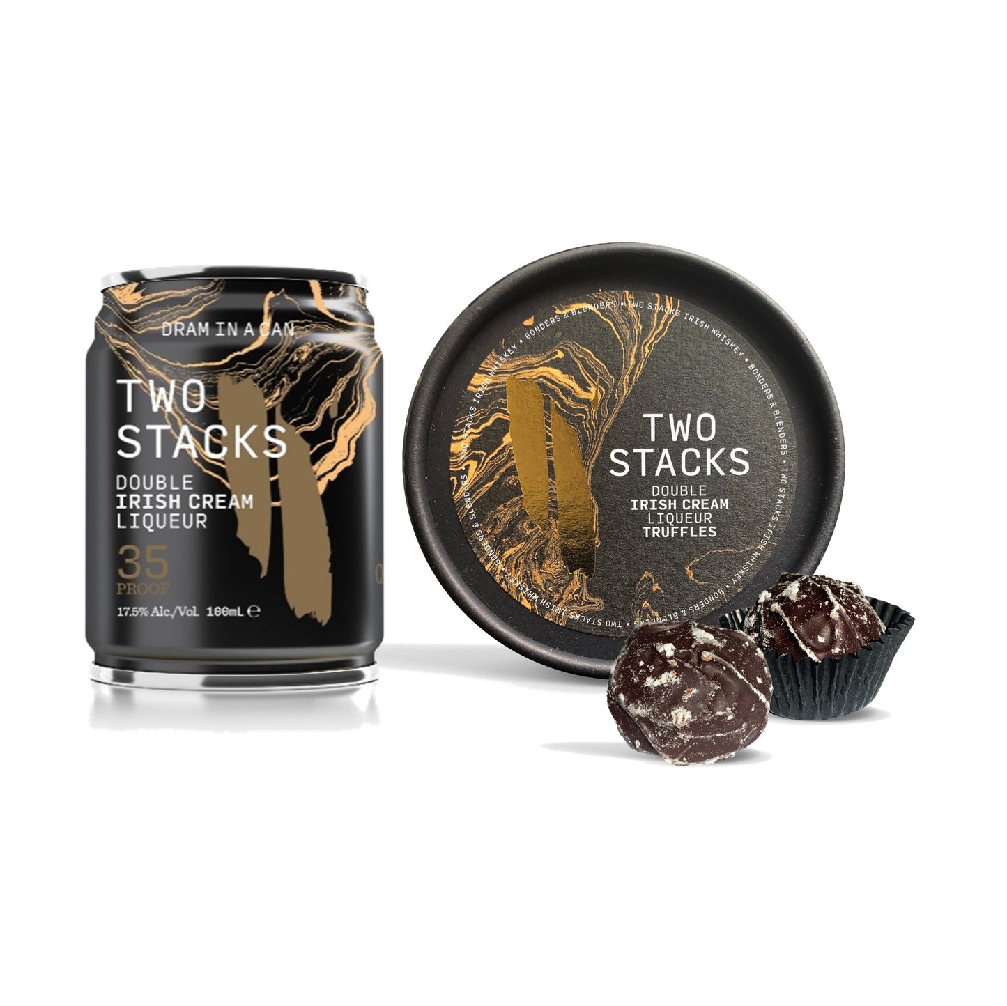 Christmas Exclusive: Two Stacks Double Irish Cream Truffles + 100ml Cream can - Neary Nogs x Two Stacks