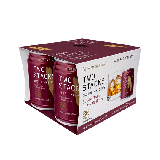 Dram in a Can - Single Grain - Double Barrel - 43% 100ml (4 x 100ml)