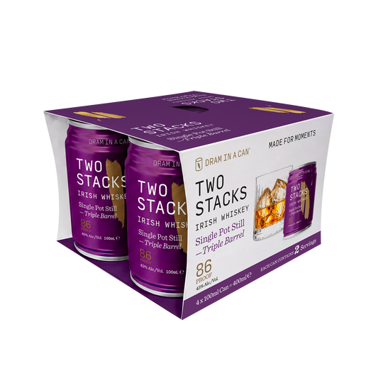 Dram in a Can - Single Pot Still - Triple Sherry Cask 43% ABV (4 x 100ml)