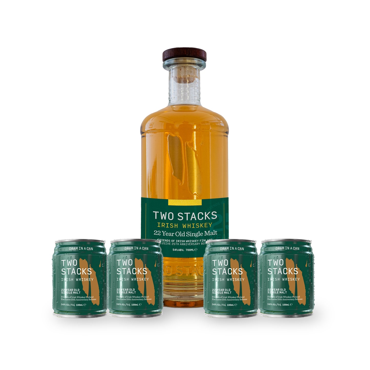 Friends of Irish Whiskey Finland - 22YO Single Malt - 54% 70cl + 4 x  100ml (Single Cask 7761)